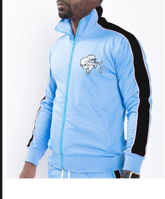 Baby Blue Dinero Track Suit